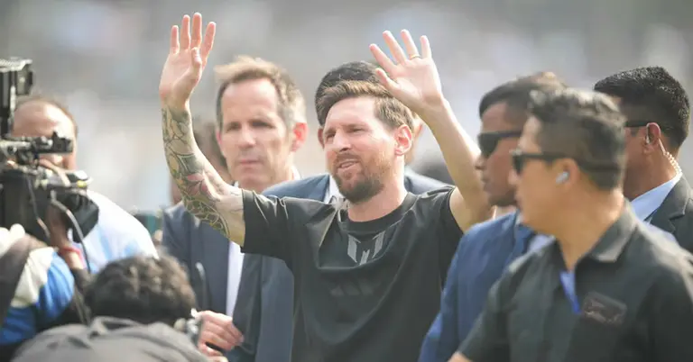 লিওনেল মেসির ভারত সফরের একটি মুহূর্ত